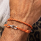 Preview: Pig&Hen, Armband Daunting Dean, Segeltau salmon orange, Verschluß Schäkel silber, style